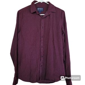 Men's American Rag Burgundy Chambray Button down Flannel Size Small